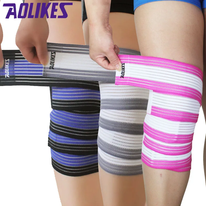 AOLIKES 2 шт. дышащие спортивные эластичные повязки для колена локтя лодыжки
