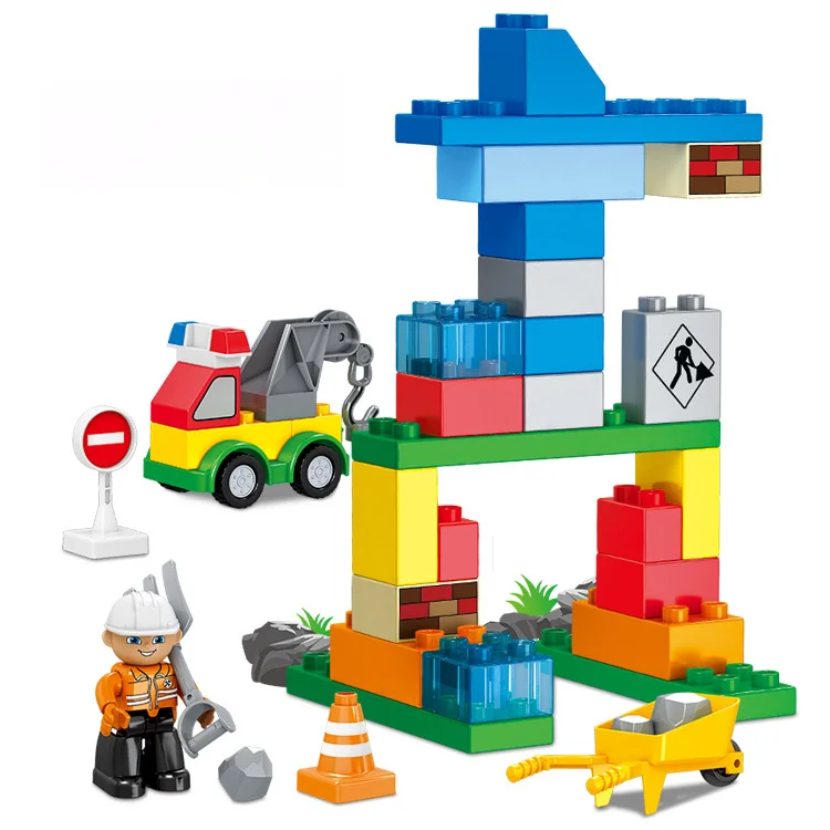 Duplo строительные блоки игрушки городской автобус скорая помощь модель