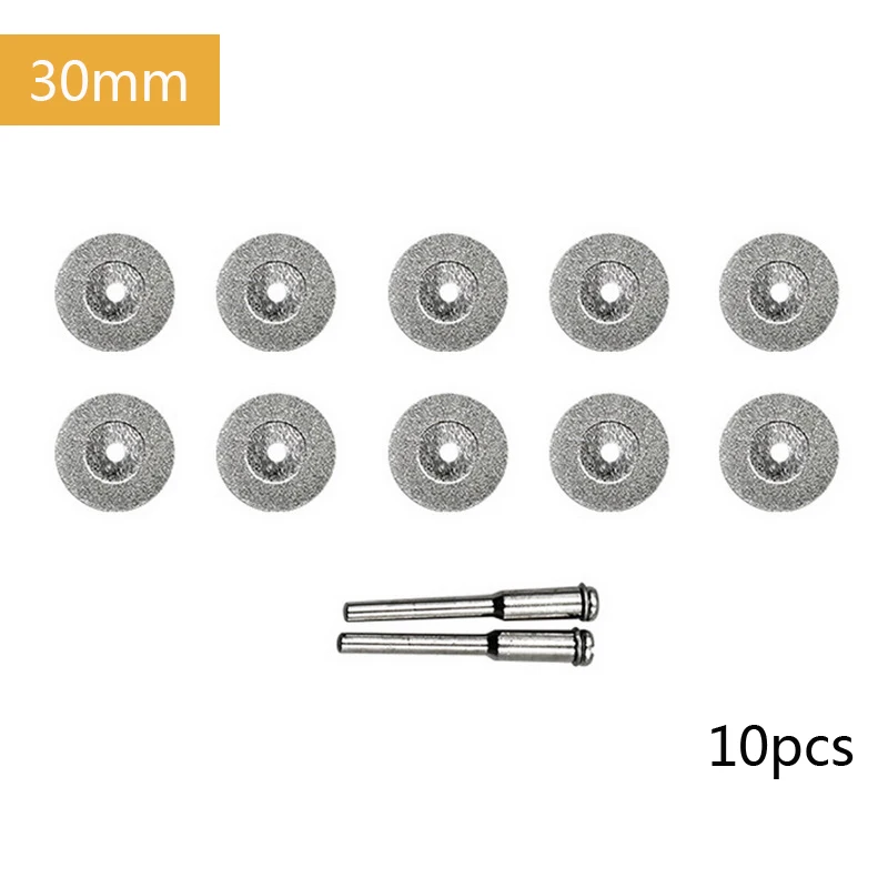 30mm Urijk 5/10 шт./набор абразивных инструментов для алмазного шлифовального круга, резец, Круглый шлифовальный станок, точилка для камня, Угловое режущее колесо, ротарный инструмент - Цвет: 30mm