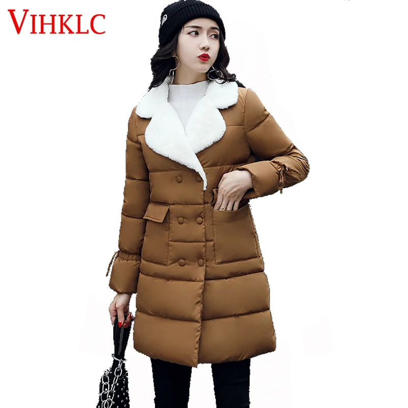 Лидер продаж зима Для женщин пальто куртка теплые модные длинные Повседневные