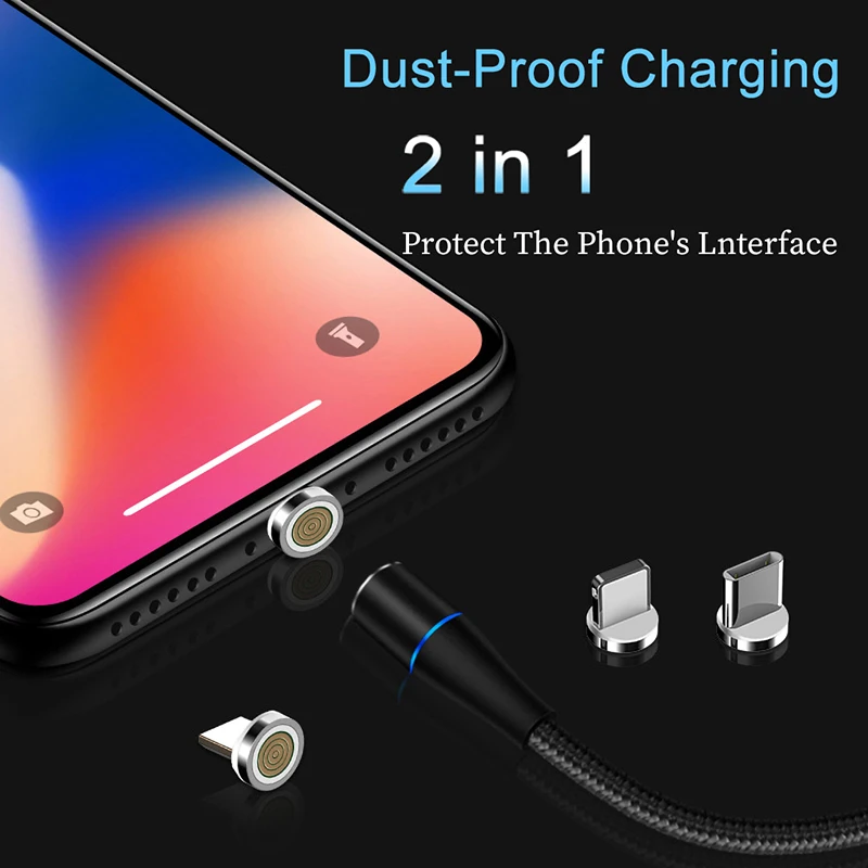 Магнитный кабель Micro USB Тип C адаптер зарядное устройство Быстрая зарядка для iPhone X