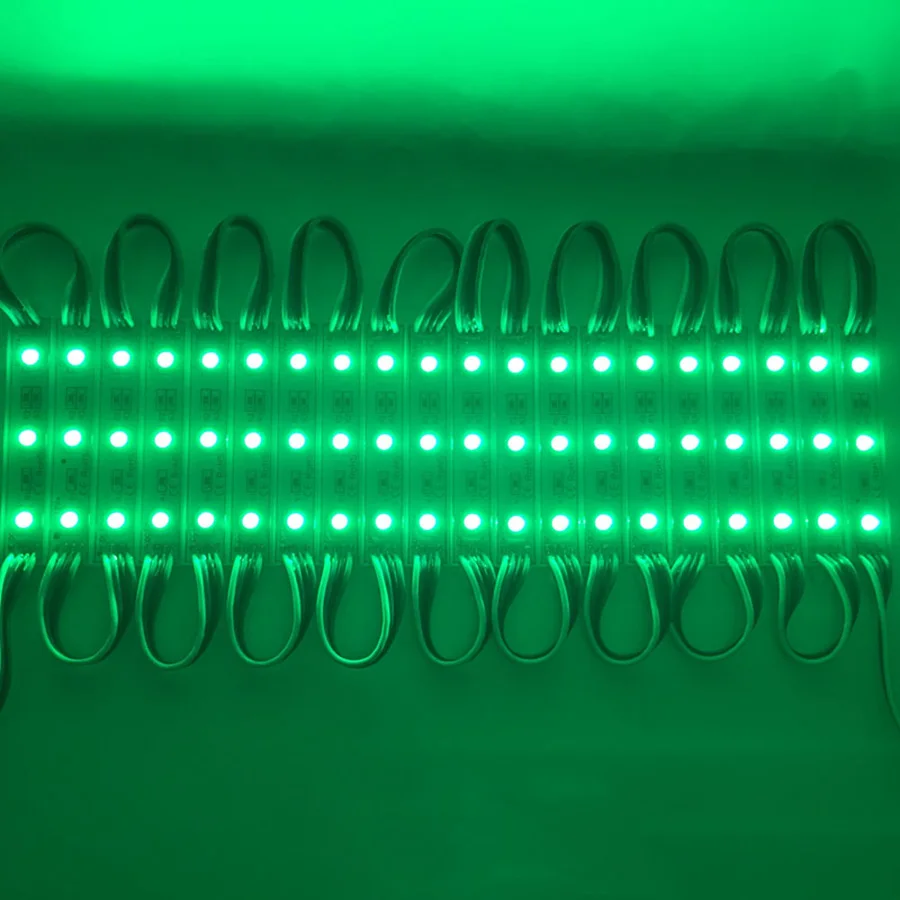 50 шт./лот RGB светодиодные лампы модуля DC12V 5050 3 светодиода IP65 водонепроницаемая