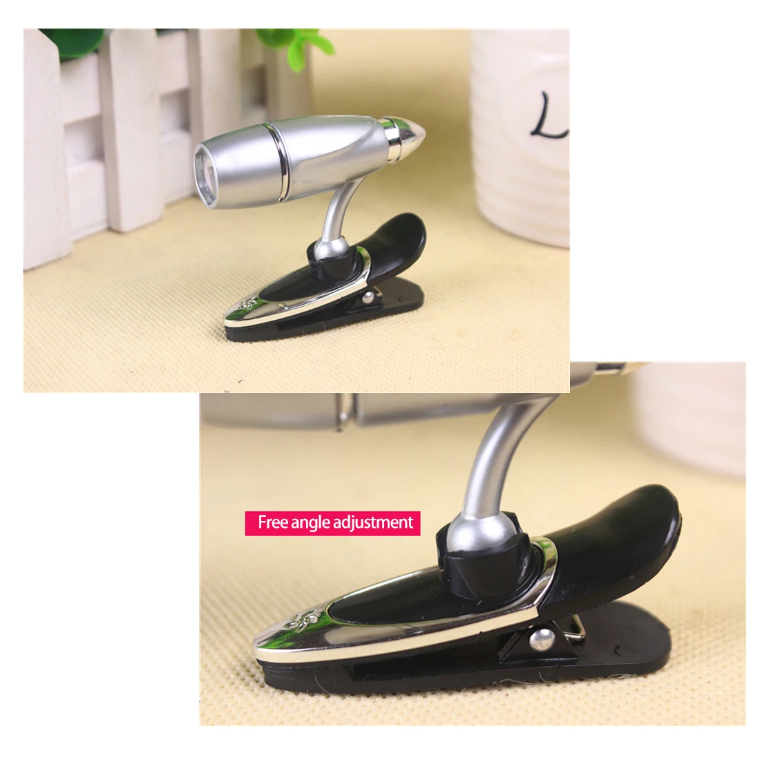 1 шт. светодиодный ночник с регулируемым зажимом для чтения книг портативная