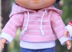 1 HOODIES 1 шт. повседневные толстовки в полоску для Muichan Ixdoll, одежда, наряды для среднего блайта, OB11, Holala, BJD, аксессуары для кукольной одежды - Цвет: 1 HOODIES