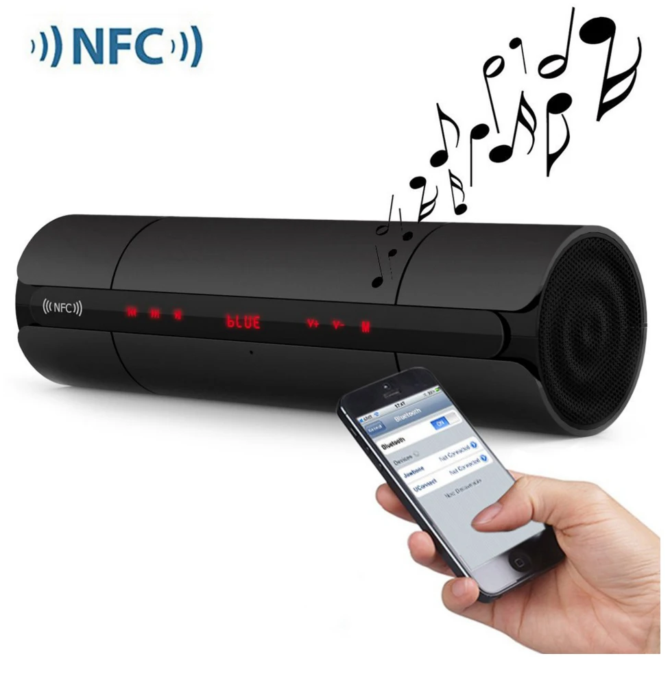 Портативный KR8800 NFC FM Hi Fi Bluetooth динамик беспроводной стерео громкий Супер Бас Звук