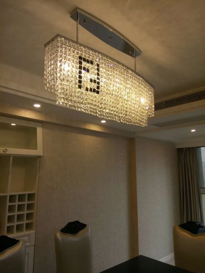 Милан овальные светодиодные Хрустальные подвесные светильники для