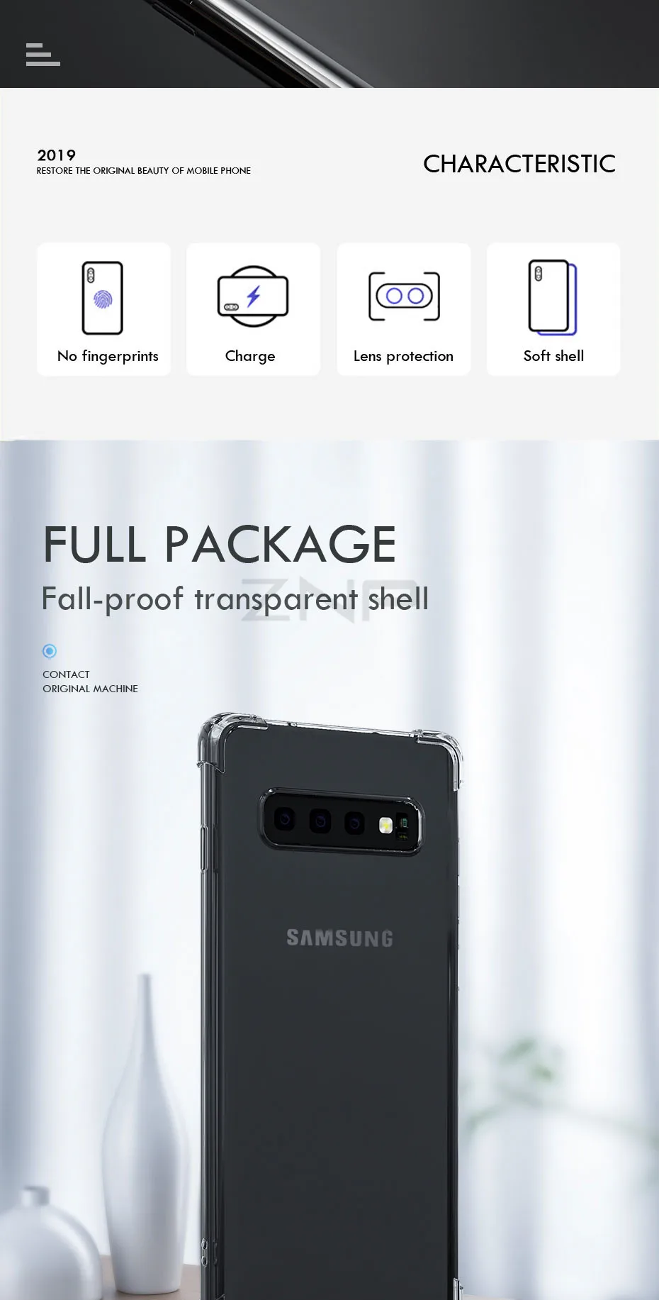 ZNP роскошный противоударный силиконовый чехол для samsung Galaxy S10 S9 S8 Plus противоударный мягкий чехол для samsung S10E S7 Edge чехол для телефона