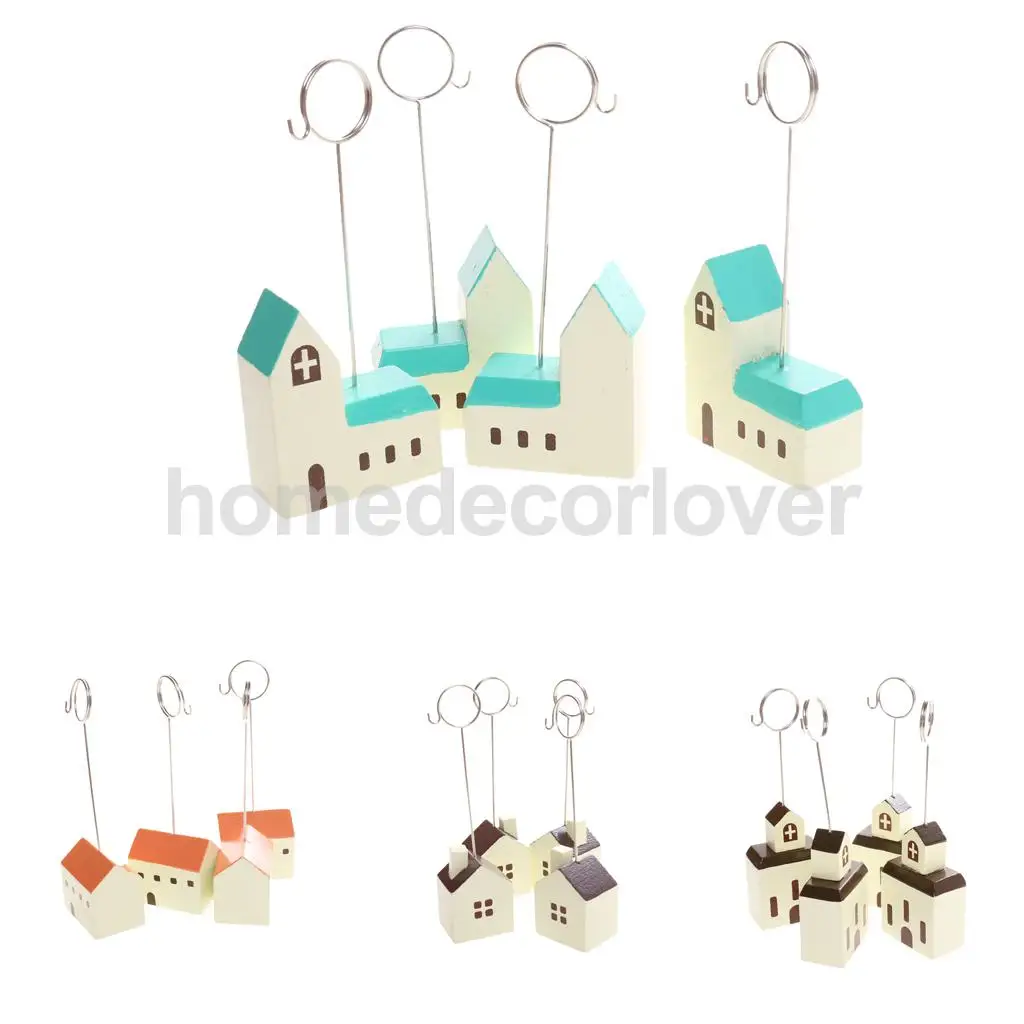 10 шт. милый дом фото/памятка/примечание клип стенд номер стола меню держатель