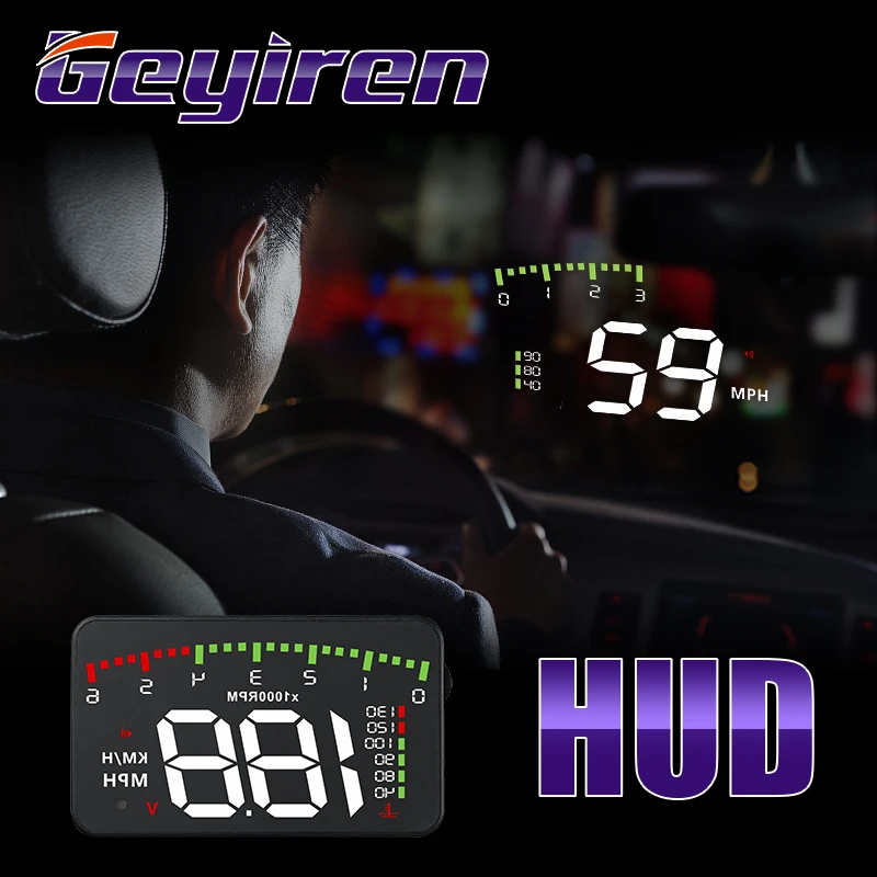 GEYIREN HUD автомобильный A900 OBD2 дисплей на голову скорость оборотов в минуту температура воды Автомобильная электроника hud obd2 дисплей на голову