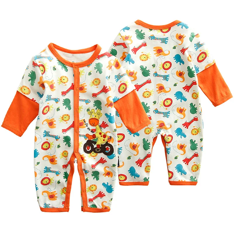 Комбинезоны детские с длинным рукавом 5 шт./лот хлопок мягкая одежда для