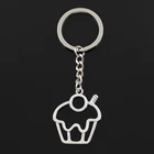 Новинка, модный брелок 36x31 мм, подвеска в виде торта, кекса, мужская бижутерия сделай сам, брелок для автомобильного ключа, сувенирный держатель для подарка