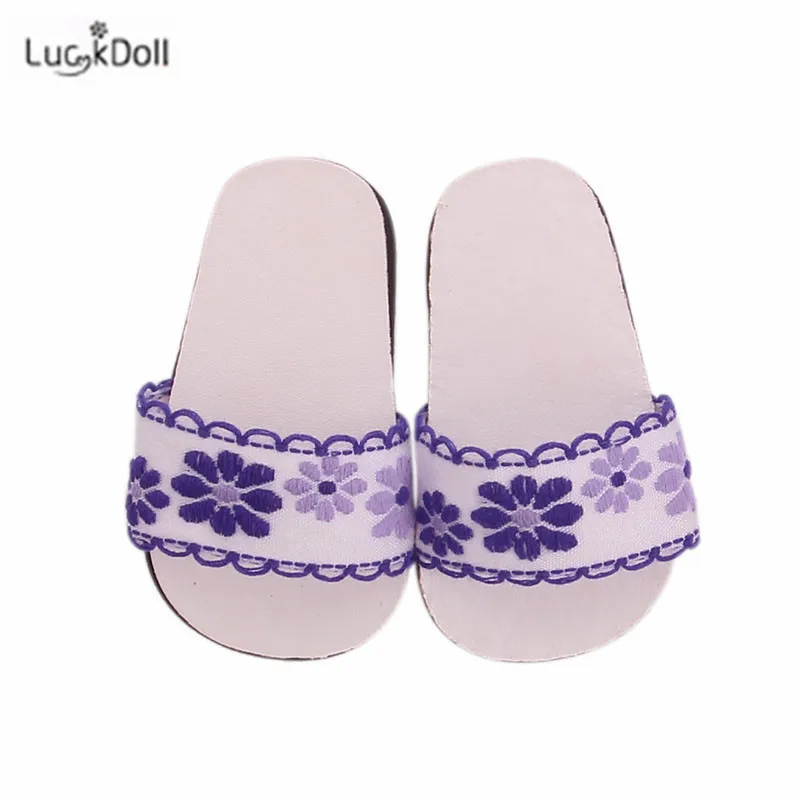 LUCKDOLL кружевные тапочки подходят для 18 дюймов американский размер 43 см аксессуары
