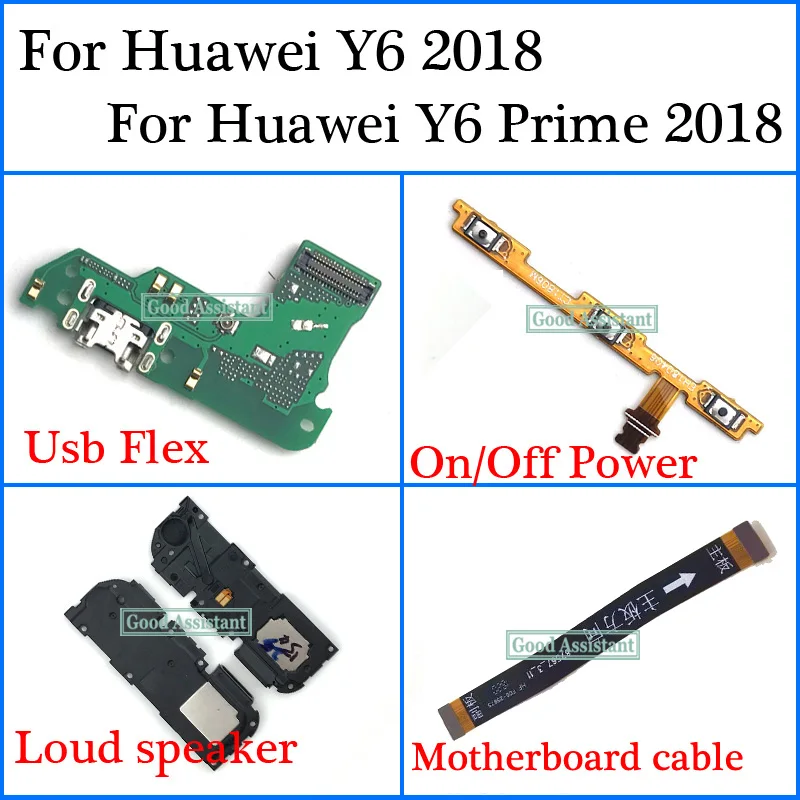 Гибкий Usb кабель для материнской платы Huawei Y6 2018/Y6 Prime 2018 громкий динамик ВКЛ./ВЫКЛ.