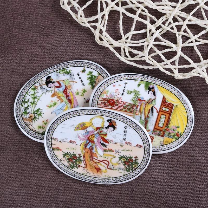 Овальные керамические магниты на холодильник в китайском стиле оптовая