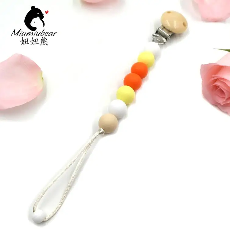 Силиконовые Прорезыватели для зубов Детские пустышки на клипсе с цепочкой