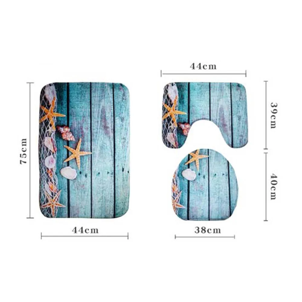 Новые 3 шт/комплект Морская звезда шаблон пьедестал коврик для крышки унитаза