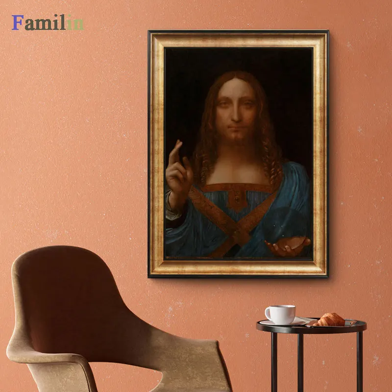 Прозрачный Leonardo Da Vinci-леди с Ermine холст печать постер, классические картины, плакаты на стену для гостиной домашний декор - Цвет: Прозрачный