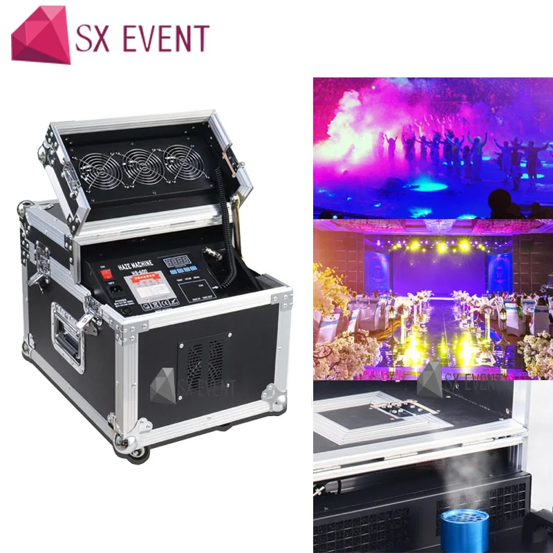 Сценический эффект DJ party музыка диско 600 Вт Профессиональный Haze Machine Двойной Hazer Machine Туман Дым-Машина DMX512 С Полет
