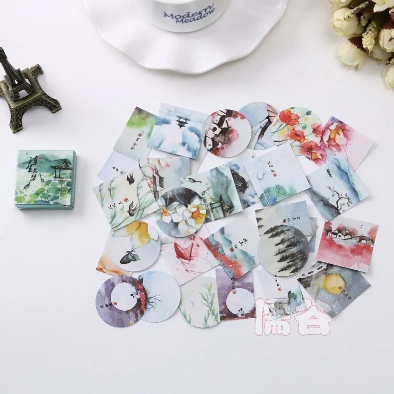 1 коробка(40 шт.) kawaii DIY животного Кот цветочным узором стикер 43*43 мм Геометрия декоративные ленты герметик канцелярские наклейка подарок 06469 - Цвет: 5