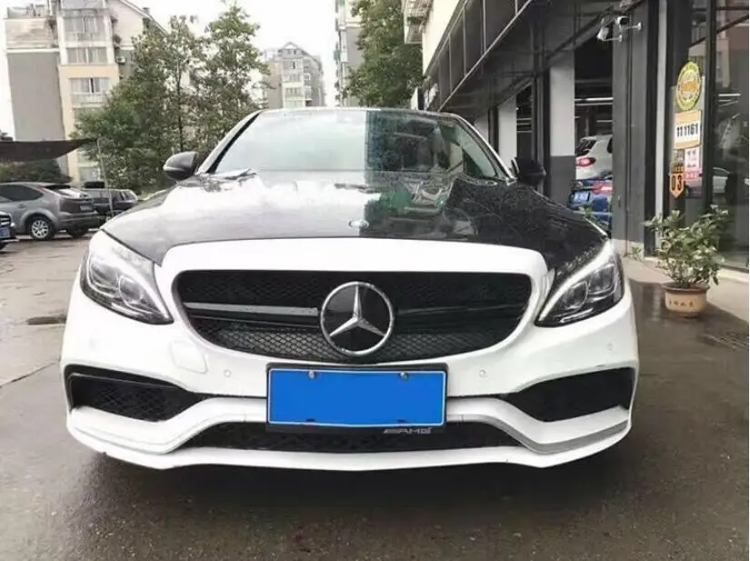 JIOYNG Carbon Fiber Front Bumper Engine Hood Vent Cover For Benz C-CLASS W205 C63 4DOOR 2015+ | Автомобили и мотоциклы