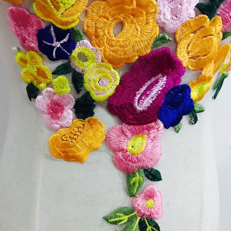 FFLACELL современный воротник с розой шитая нашивка аппликация значок вышивка бюста