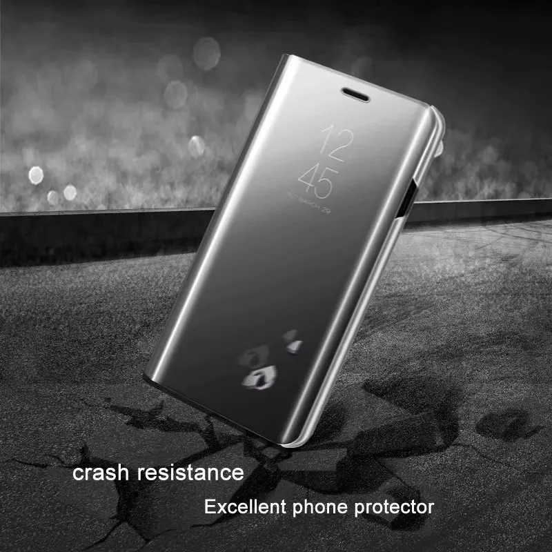 Роскошное умное зеркало Прозрачный чехол для Samsung Galaxy A5 A6 A7 A8 J3 J4 J6 J7 J8 J2 pro 2018 S6 S7 Edge