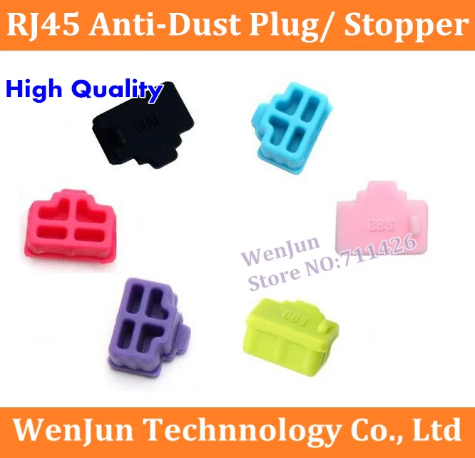 Online 1000 TEILE/LOS Kostenloser Versand Multicolor Silicon RJ45 Staubstecker Für Laptop/computer/Router Rj45-stecker Hohe Qualität