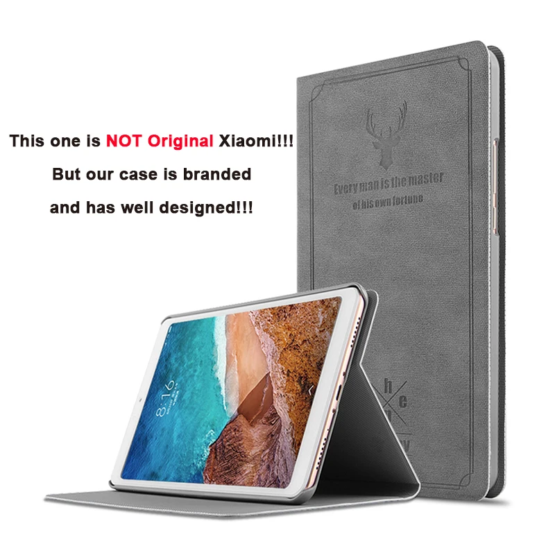 Оригинальный Xiaomi mi Pad 4 Чехол Smart Wake черный/серый чехол Flip Protecter PC + PU материал для Xiao