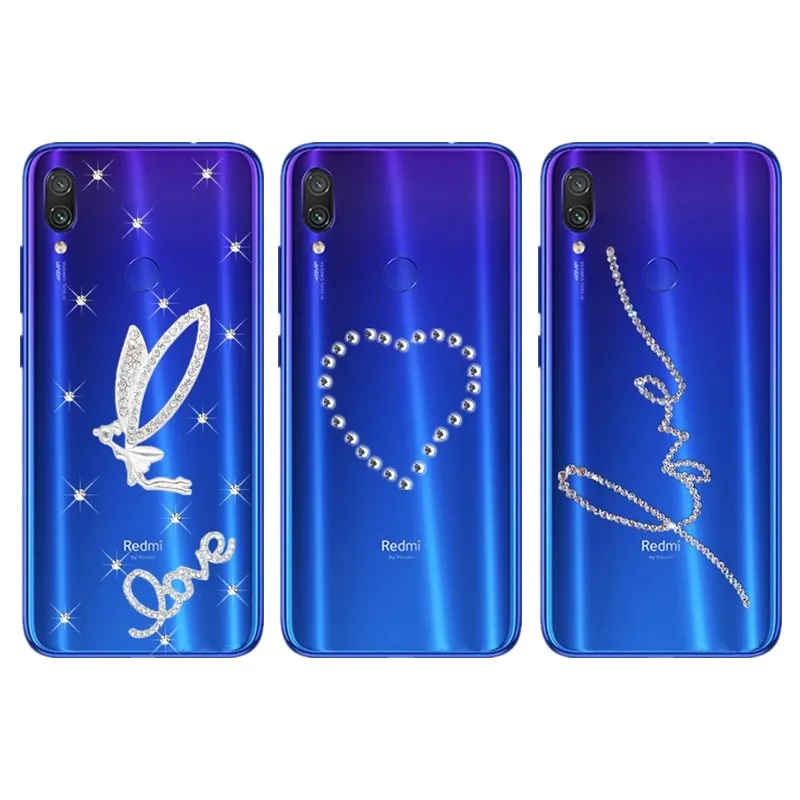 Чехол для телефона Redmi note 8T 8 7 pro с блестящими кристаллами love Diamond Xiaomi 6 MI LITE 8A 7A Go S2 6A|