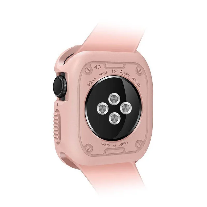 Прочный армированный резиновый чехол для Apple Watch 4, 3, 2, 1, 40 мм, 44 мм, защитный термополиуретановый защитный чехол для Iwatch 42 мм