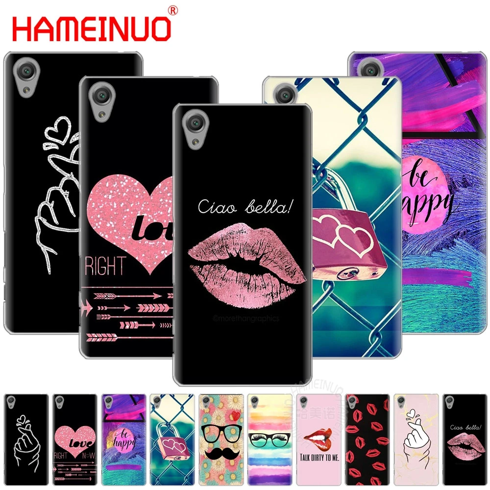 HAMEINUO Hella finger hearts Cover phone Case for sony xperia z2 z3 z4 z5 mini plus aqua M4 M5 E4 E5 E6 C4 C5 | Мобильные телефоны