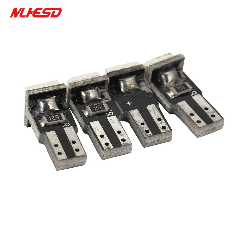 10PCS T5 SMD 5050 W5W Auto LED Gauge Dashboard Bulbs License plate Lamp Car Canbus Error Free Instrument lights DC 12V 24V - купить по
