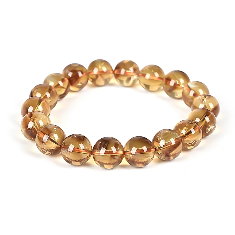 

Gold transparent Topaz and Crystal pyramid gem pearl bracelet, dignified and atmospheric