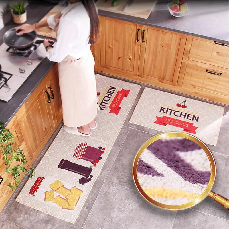 Противоскользящий моющийся набор кухонных ковриков ковёр для столовой