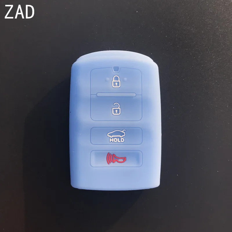 

ZAD силиконовый резиновый чехол для ключей автомобиля оболочка держатель кожи протектор для KIA Cadenza Новый K7 2013 2014 2015 2016 4 кнопки набор ключей