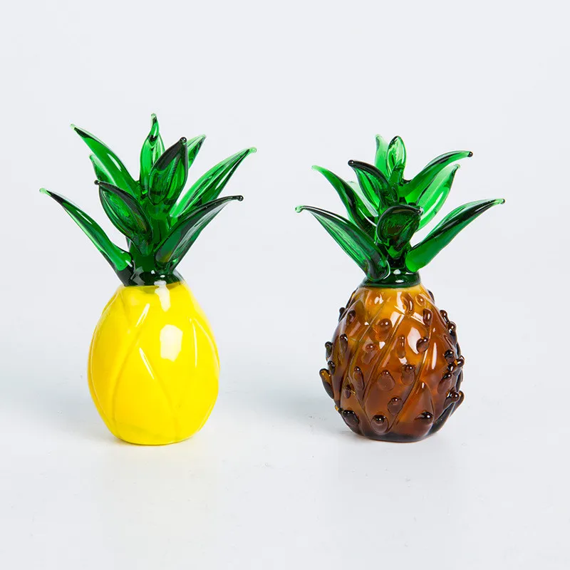

1PC Modern Creative Pineapple Ornaments Minimalist Home Bedroom Decorations Pineapple Colorful Glazed Glass Crystal Craft ME 032