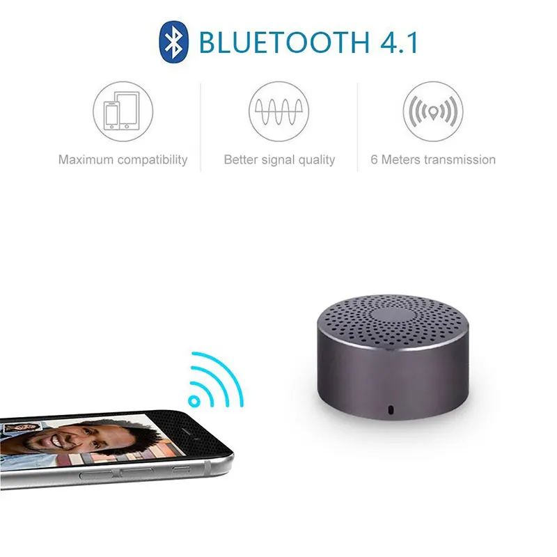 Q3 Портативный мини сабвуфер Bluetooth Динамик с микрофоном метал для смартфонов Ipad