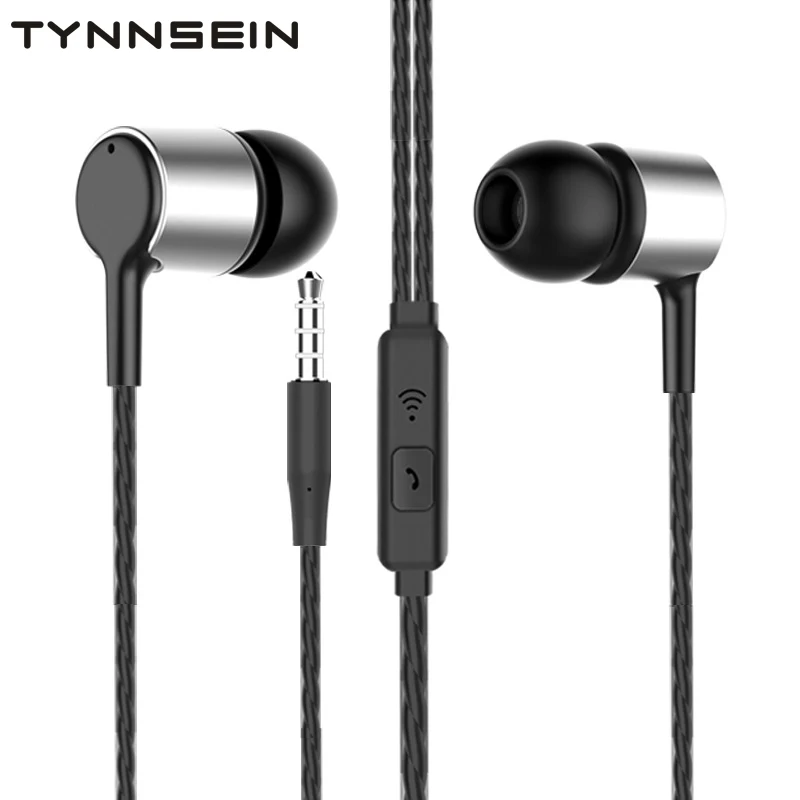 TYNNSEIN M54 Спортивные наушники вставные в ухо с микрофоном для компьютера, смартфона Xiaomi, Huawei, Samsung, MP3, MP4 и т.д.