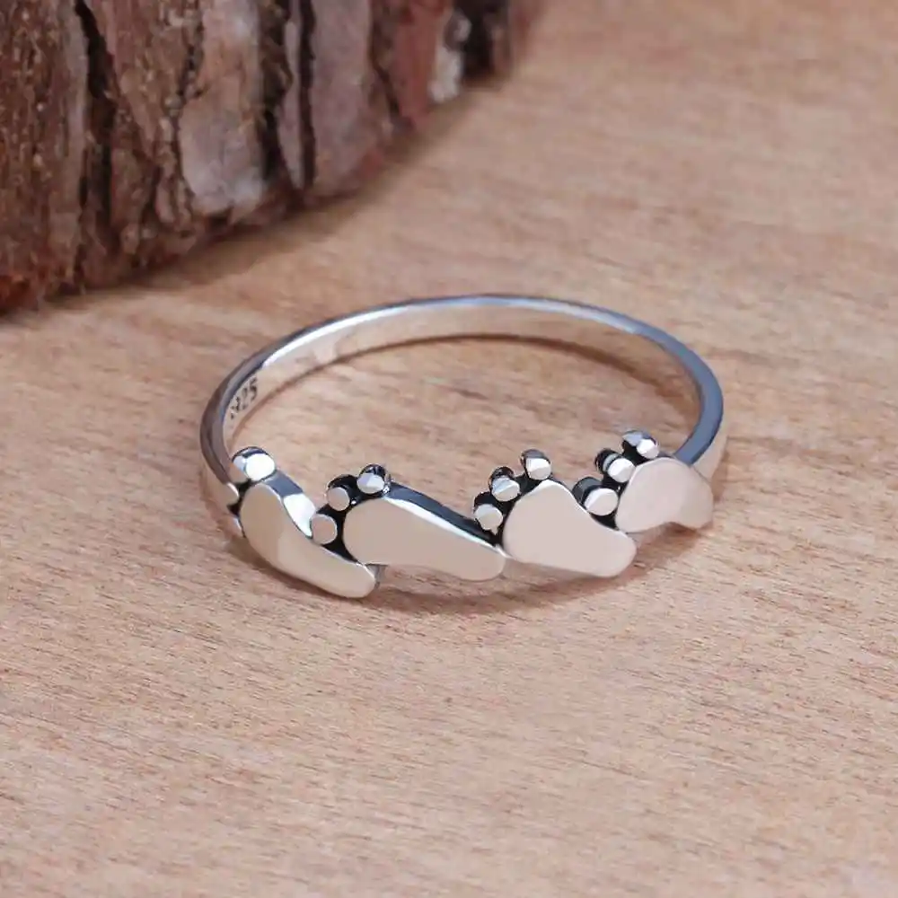 Женские серебряные кольца JewelOra с музыкальной нотой/ножкой ребенка/широкими