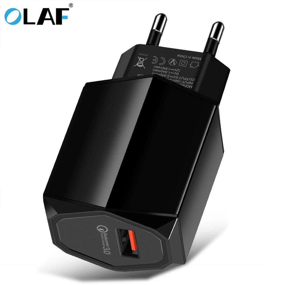 USB зарядное устройство Qualcomm QC 3 0 18 Вт быстрое портативный мобильный телефон для