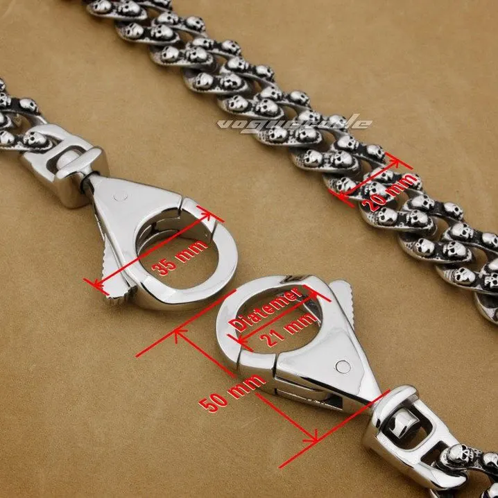 Огромная Тяжелая блестящая модная застежка из нержавеющей стали 316L крутая