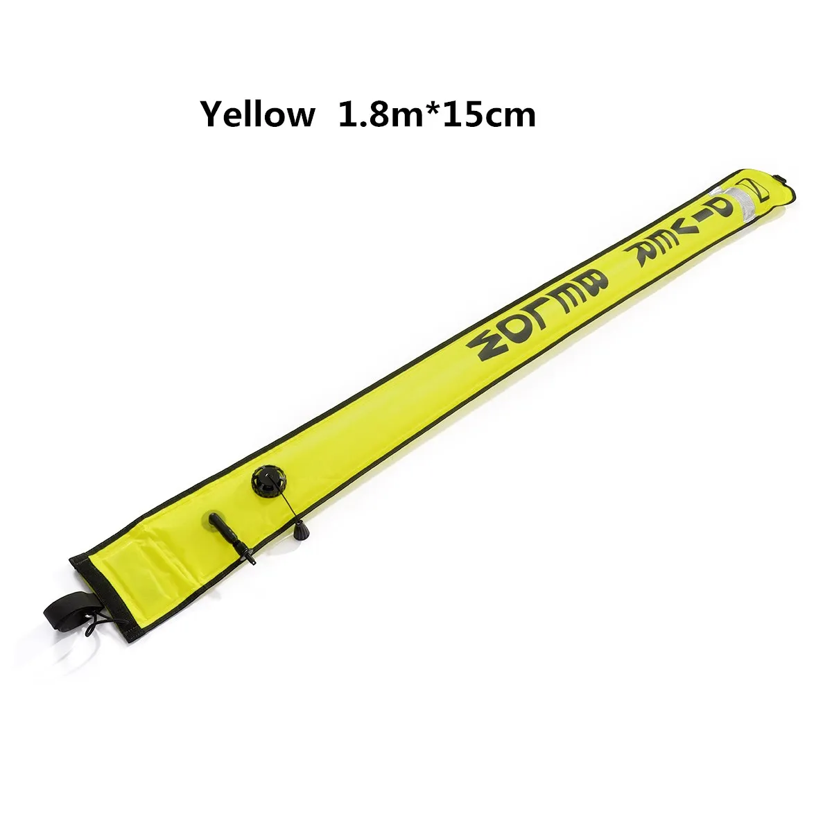 1.8mx15cm yellow Дайвинг SMB 1 m 1,2 м 1,8 м красочные видимость безопасности надувные Дайвинг SMB поверхности маркер сигнала аксессуары для буев - Цвет: 1.8mx15cm yellow