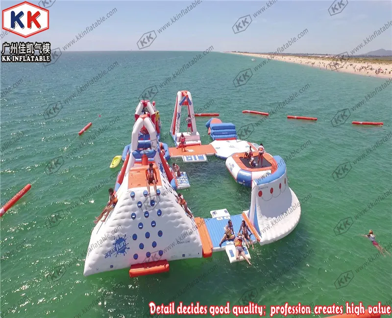 Огромное Надувное озеро река сидение плавающий аквапарк альпинизм|water park|floating water