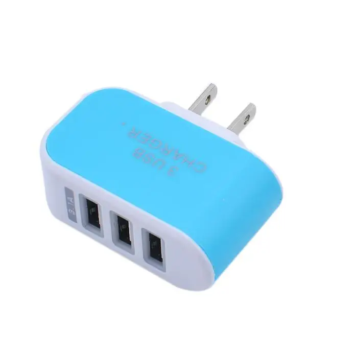 EPULA быстрое зарядное устройство 3.1A тройной USB порт настенный дом Путешествия AC