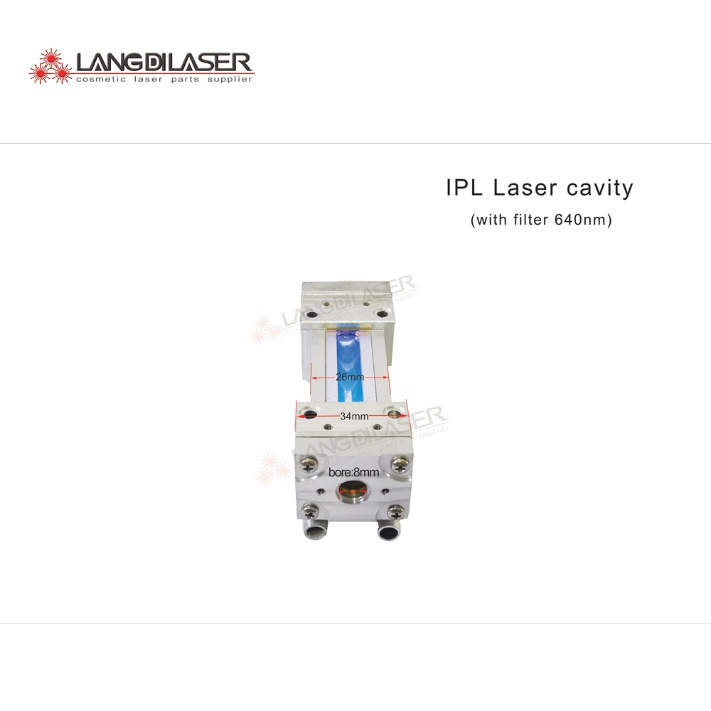 IPL наконечник отражающая полость с фильтром 640нм ~ 1200нм для удаления волос |