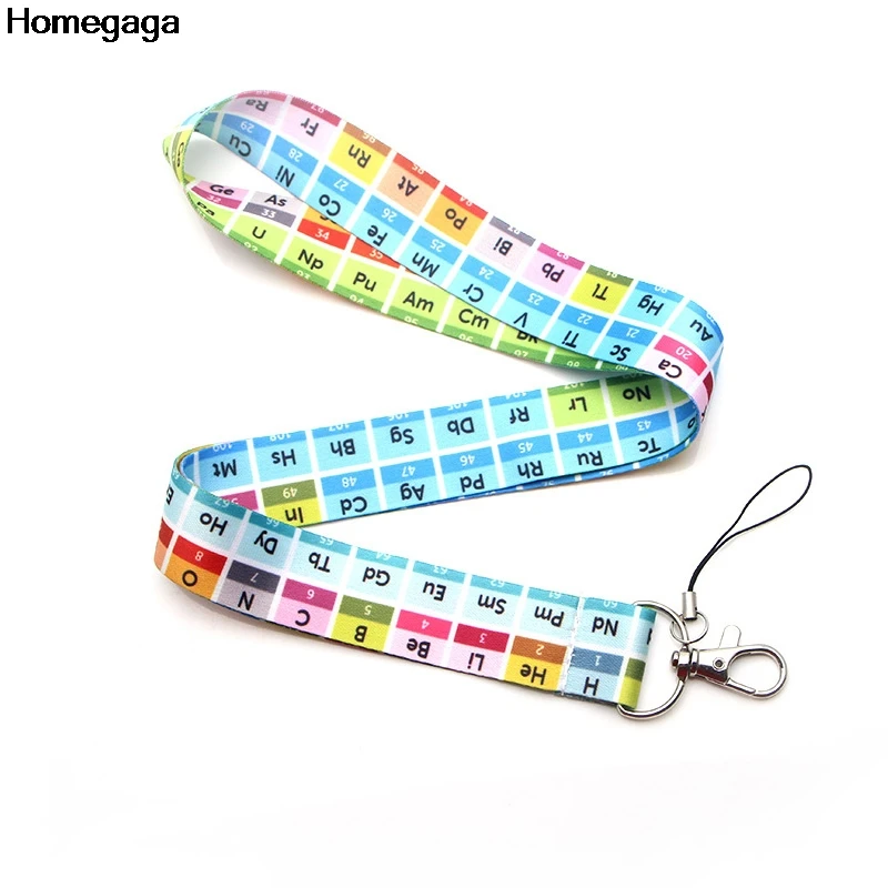 Homegaga периодически Таблица Ключ id ремень фильм шеи ремешки ключи очки держатель Бисера Брелок телефоны камеры лямки ленты D2076