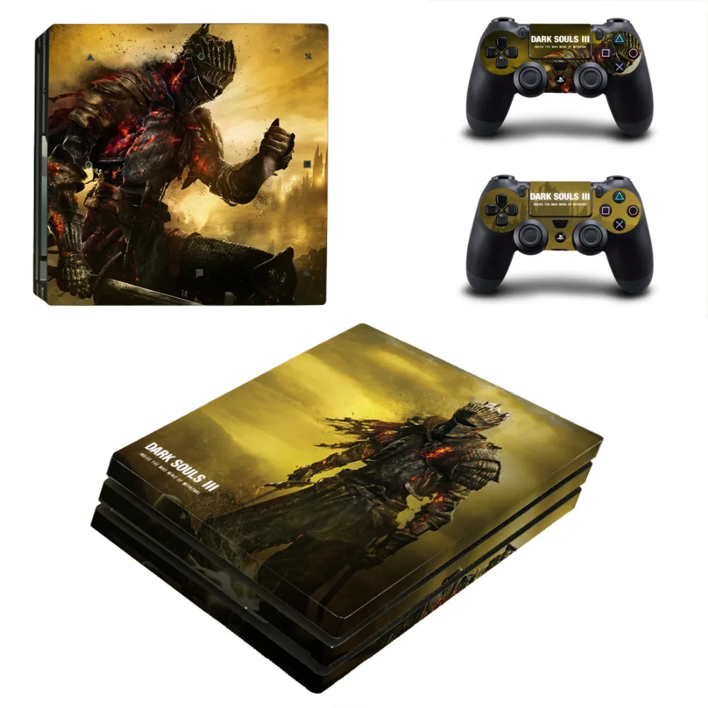 Dark Souls III PS4 Pro кожи наклейки для Sony PlayStation 4 консоли и 2 контроллеры виниловые |