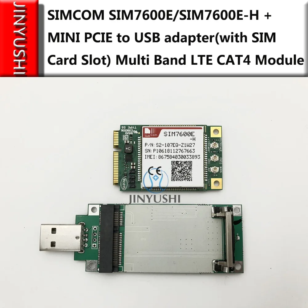 JINYUSHI для SIMCOM SIM7600E/SIM7600E-H+ MINI PCIE к USB адаптер с слотом для sim-карты многодиапазонный модуль LTE CAT4 модуль