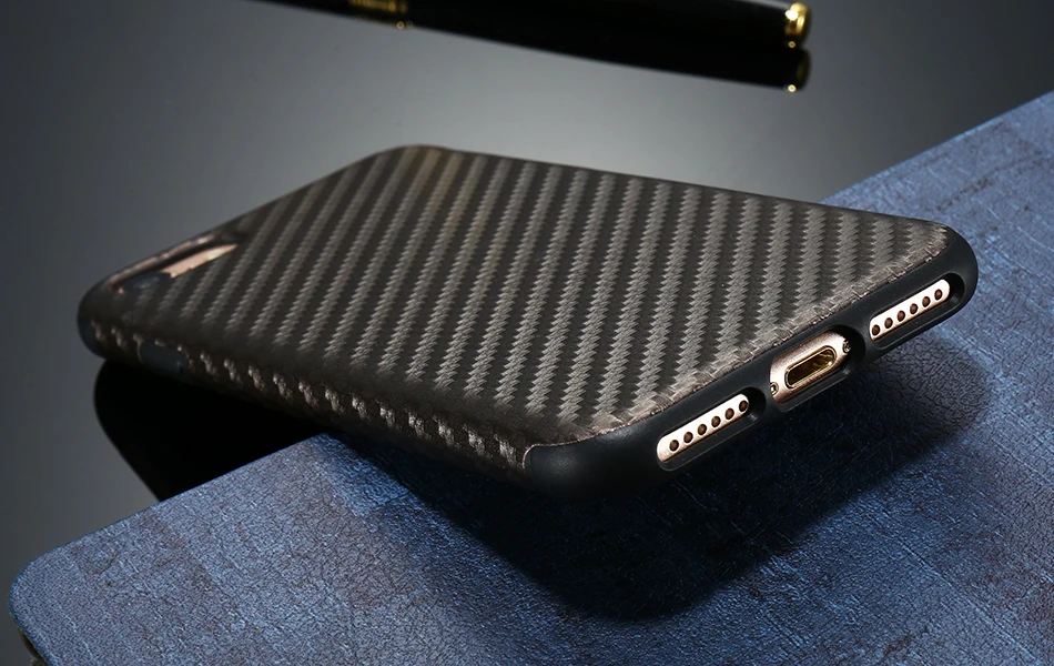 Чехол на айфон xr Kisscase углерода Волокно чехол для телефона iPhone 7 8 6 6S Plus мягкая TPU+ искусственная кожа Чехол для iPhone X 10 эксклюзивная модная крышка В виде ракушки чехол на айфон 7 8 6s чехол на айфон 7