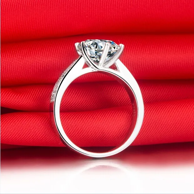Великолепное Ювелирное Украшение 3Ct кольцо с искусственным бриллиантом яркая